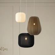 Lindby Hängelampe Helin, schwarz/weiß/grau, Ø 60 cm, 3-flg.