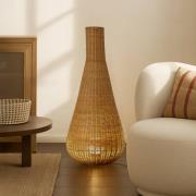 Lucande Stehleuchte Takeo, Rattan, Höhe 115 cm, E27