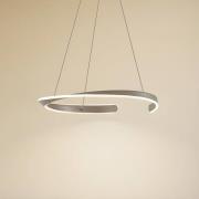 Lucande LED-Hängeleuchte Eloura, silber, Ø58cm, Metall, CCT