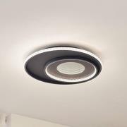 Lindby LED-Deckenlampe Inessa, Ø 51cm, schwarz, CCT, dimmbar