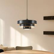 Lindby Hängeleuchte Tivra, schwarz, Ø 35 cm, Metall, E27