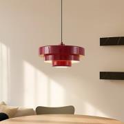 Lindby Hängeleuchte Tivra, rot, Ø 35 cm, Metall, E27