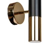 Wandleuchte Orino, schwarz/gold, Metall, GU10