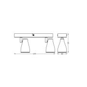 OSRAM Deckenstrahler PEAR, schwarz, 2-flg., GU10-LED 2.700 K