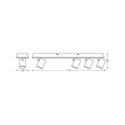 OSRAM LED-Deckenstrahler MARS CLICK-SELECT, 4 Spots, schwarz