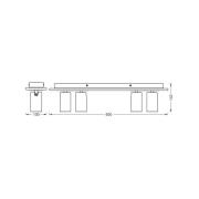 OSRAM Deckenstrahler MERCURY, weiß, 4 Spots GU10-LED 927 dim