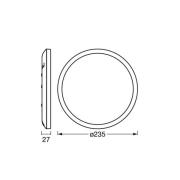 OSRAM LED-Deckenlampe ORBIS ULTRA SLIM, schwarz, Ø 24 cm dim