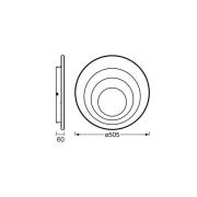 OSRAM LED-Deckenlampe ORBIS SPIRAL ROUND Ø 52cm weiß up/down
