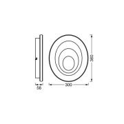 OSRAM LED-Deckenleuchte ORBIS SPIRAL OVAL, Ø 36 cm weiß 27 W