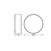 OSRAM Deckenleuchte ORBIS PARIS, braun, Ø 30 cm, Textil, E27