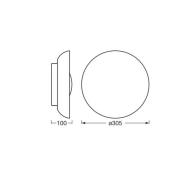 OSRAM Deckenleuchte ORBIS MILAN, nickel, Ø 31 cm Metall/Glas