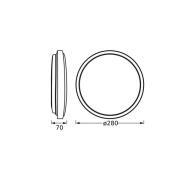 OSRAM LED-Deckenleuchte ORBIS LONDON, weiß, Ø 28 cm, Metall