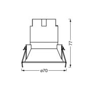 OSRAM LED-Einbauspot TWIST, weiß/silber, 840, Ø 7 cm, Metall