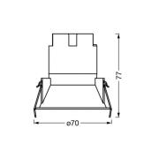 OSRAM LED-Einbauspot TWIST, weiß/weiß, 840, Ø 7 cm, Metall