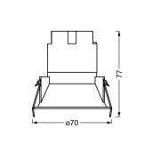 OSRAM LED-Einbauspot TWIST, weiß/weiß, 830, Ø 7 cm, Metall