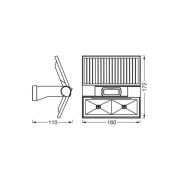 OSRAM LED-Solar-Wandlampe ENDURA STYLE DOUBLE, Sensor grafit