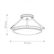 Deckenleuchte Collier, schwarz, Ø 41,7 cm, Stahl,  Glas, E14