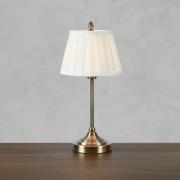 Tischlampe Oxford, messingfarben, Höhe 43 cm, Metall/Stoff