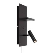 LED-Wandleuchte Carica, schwarz, Höhe 34 cm, Metall