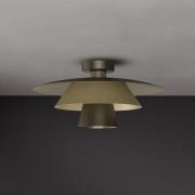 Deckenleuchte Plato, titan/goldfarben, Metall, Ø 38 cm, E27