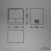 LED-Akku-Wandlampe Barro, schwarz Breite 8 cm Metall, Sensor