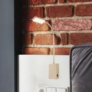 LED-Akku-Tischlampe Cielo, beige, Höhe 56 cm, Kunststoff