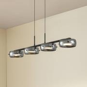 Lucande LED-Hängeleuchte Martis, schwarz, 4-flg., dimmbar