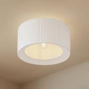 Lindby Deckenleuchte Virelle, weiß, Textil, Ø 40 cm, E27