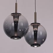 PURE LED-Hängelampe E-Infinity, grau/rauchgrau, Ø 50 cm, CCT