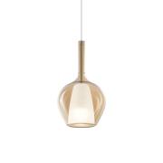 Ideal Lux Pendellampe Kalique 1, amberfarben, Ø 18 cm