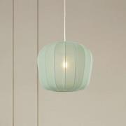 Lindby Hängeleuchte Helin, blau, Ø 35 cm, Stoff