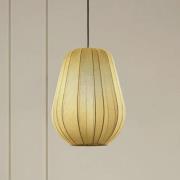 Lindby Hängeleuchte Helin, grau, Ø 30 cm, Stoff