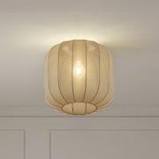 Lindby Deckenleuchte Helin, grau, Stoff, Ø 35 cm