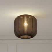 Lindby Deckenleuchte Helin, schwarz, Stoff, Ø 35 cm