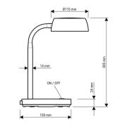 LED-Tischleuchte MAULabby, rot, Kunststoff, Höhe 30 cm