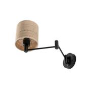 Wandleuchte Solo, Zylinder, Jute hell