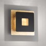 LED-Wandleuchte Hennes, Breite 18 cm, blattgold/schwarz