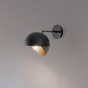 Wandleuchte Berceste 252-A, schwarz/gold, Metall, Ø 20 cm