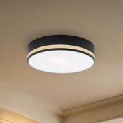 Deckenleuchte Amore, Goldstreifen, schwarz, Ø 35cm