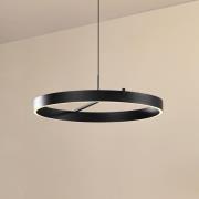 Lucande LED-Hängelampe Rovan, Ø 60 cm, schwarz, CCT, dimmbar