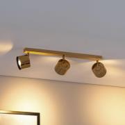 Deckenspot Chloe verstellbar, 3-flammig, Stahl messingfarben