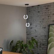 OSRAM LED-Hängeleuchte Decor Circle, 2-fl., CCT, schwarz