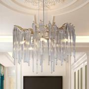 Hängeleuchte Heritage, Ø 50 cm, goldfarben/klar, Glas