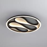 LED-Deckenlampe Zendisc, Motiv Tropfen, Ø 39 cm, schwarz