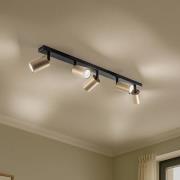 Deckenstrahler Zoom, 5-flammig, schwarz/gold