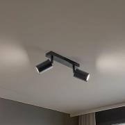 Deckenstrahler Zoom, 2-flammig, schwarz