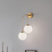 Wandlampe Jewel 10585 goldfarben, Opalglas 55 x 30 cm 2-flg.