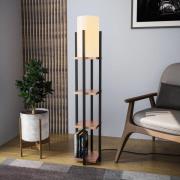 Stehleuchte Shelf, schwarz/kupfer, Stoff, Höhe 130 cm, E27