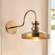 Wandleuchte Berceste, goldfarben, Metall, Höhe 23 cm, E27