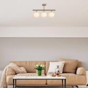 Deckenleuchte Atmaca, 3-flammig, gold antik, Glas, 60 cm